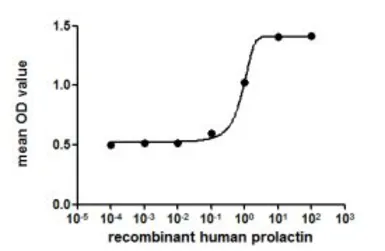 Human Prolactin protein, His tag (active). GTX00069-pro