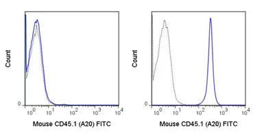 Anti-CD45.1 antibody [A20] (FITC) used in Flow cytometry (FCM). GTX01463-06