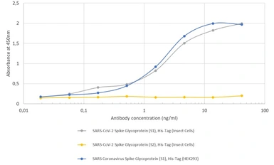 Anti-SARS-CoV / SARS-CoV-2 (COVID-19) spike antibody [CR3022] used in ELISA (ELISA). GTX01555