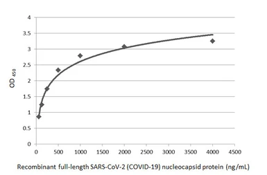 Anti-SARS-CoV-2 (COVID-19) Nucleocapsid antibody used in ELISA (ELISA). GTX135361