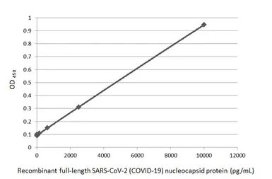 Anti-SARS-CoV-2 (COVID-19) Nucleocapsid antibody [HL448] used in ELISA (ELISA). GTX635686