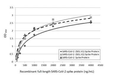 Anti-SARS-CoV-2 (COVID-19) Spike S1 antibody [HL13402] used in ELISA (ELISA). GTX635713
