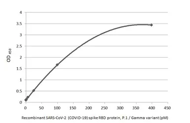Anti-SARS-CoV-2 (COVID-19) Spike RBD antibody [HL1014] used in ELISA (ELISA). GTX635807