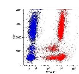 Anti-CD59 antibody [MEM-43] (PE) used in Flow cytometry (FCM). GTX74619