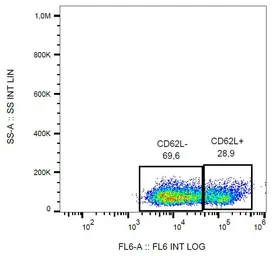 Anti-CD62L antibody [LT-TD180] (APC) used in Flow cytometry (FCM). GTX80068
