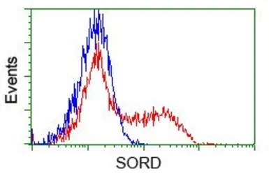 Anti-Sorbitol Dehydrogenase antibody [1D5] used in Flow cytometry (FCM). GTX83588