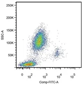 Anti-CD14 antibody [MEM-18] (FITC) used in Flow cytometry (FCM). GTX75931